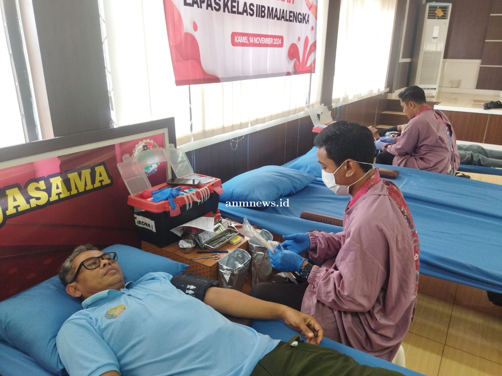 Bersama PMI, Lapas Majalengka Gelar Donor Darah, Petugas dan Warga Binaan Ikut Berpartisipasi