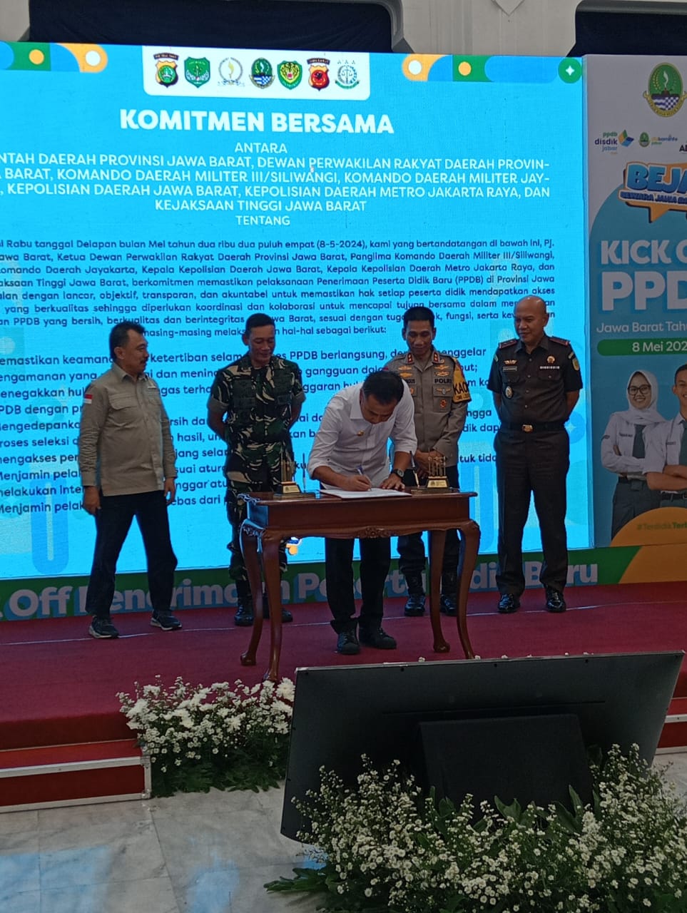 Melalui Kick Off PPDB 24 Pj. Gubernur Meminta Pendidikan di Jawa Barat harus Berkualitas