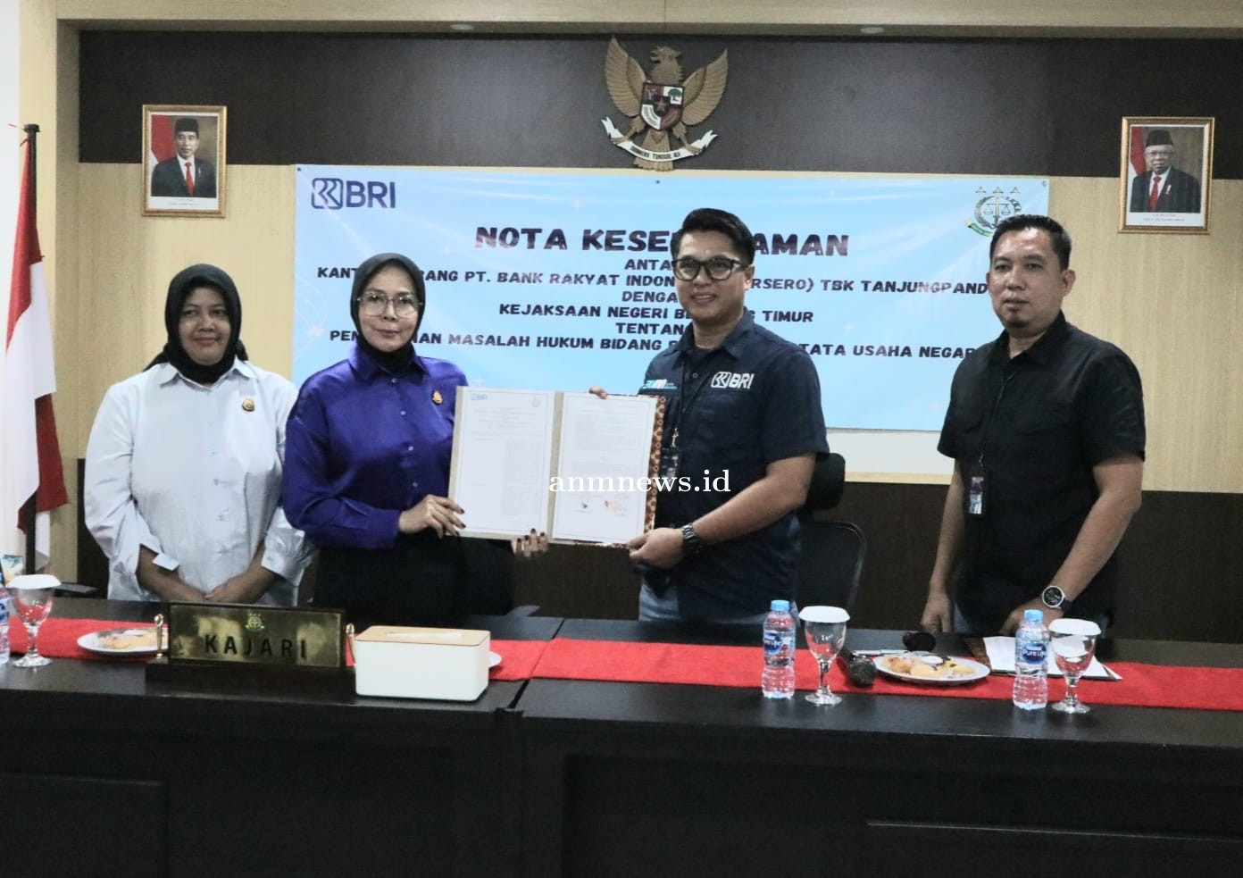 Atasi Kredit Macet, BRI Cabang Tanjungpandan Teken MoU dengan Kejari Beltim