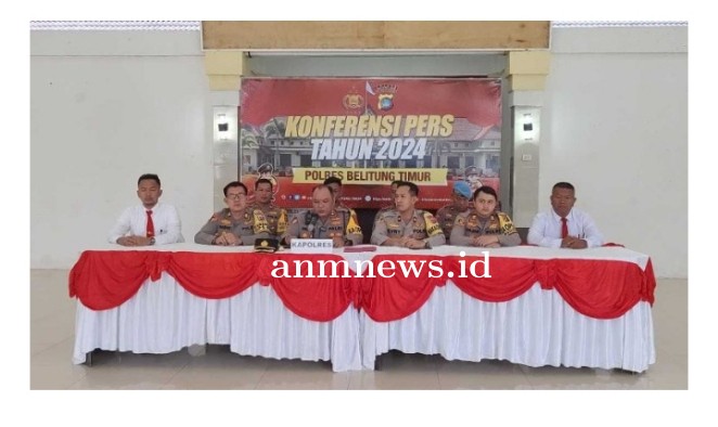 Polres Belitung Timur Gelar Konfersi Pers Akthir Tahun 2024