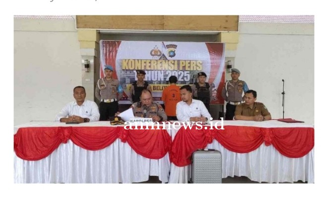 Polres Beltim Gelar Konversi Pers Mengungkap Kasus Penyekapan Ibu dan Anak