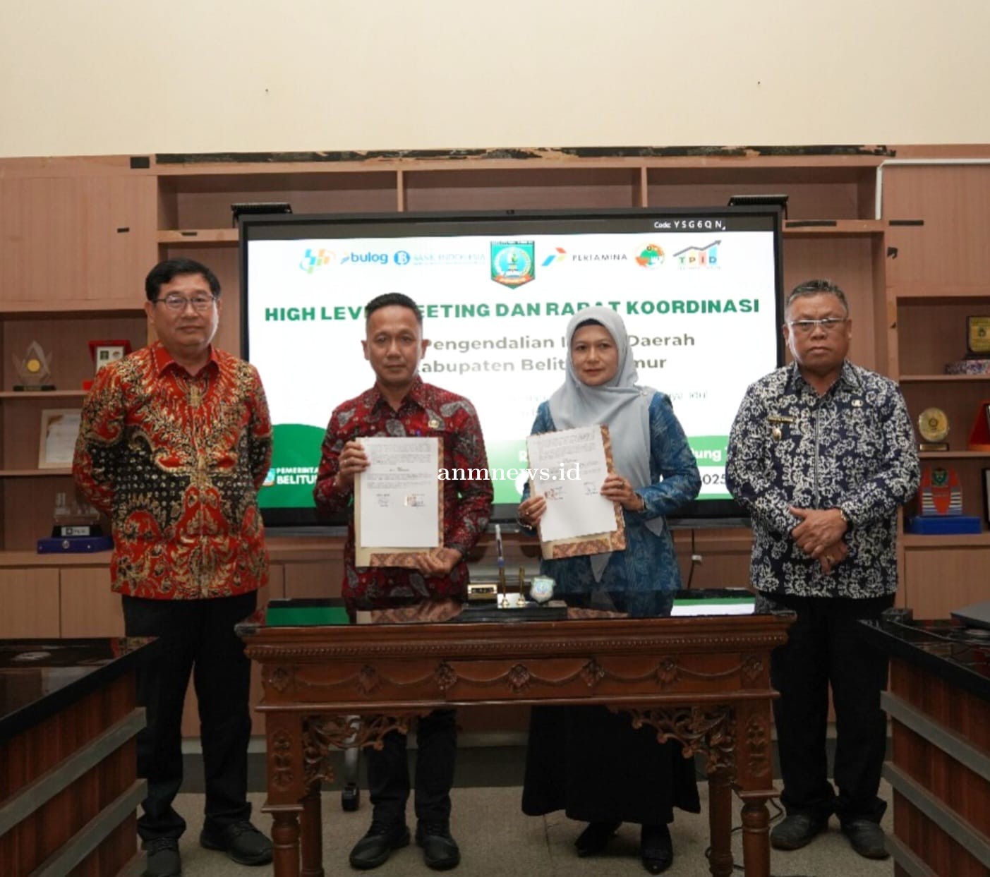 Bulog dan Ketua Koperasi Pengendali Inflasi Daerah Beltim Jalin MoU Terkait Kebutuhan Daging Sapi Beku