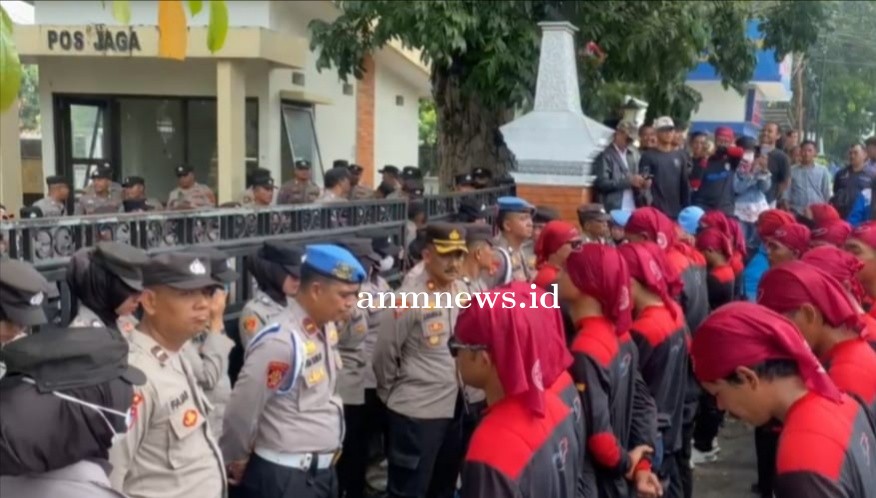 Berikan Pelayanan Humanis, Polres Majalengka Laksanakan Pengamanan PAM Unras Dari PC. SPAI FSPMI