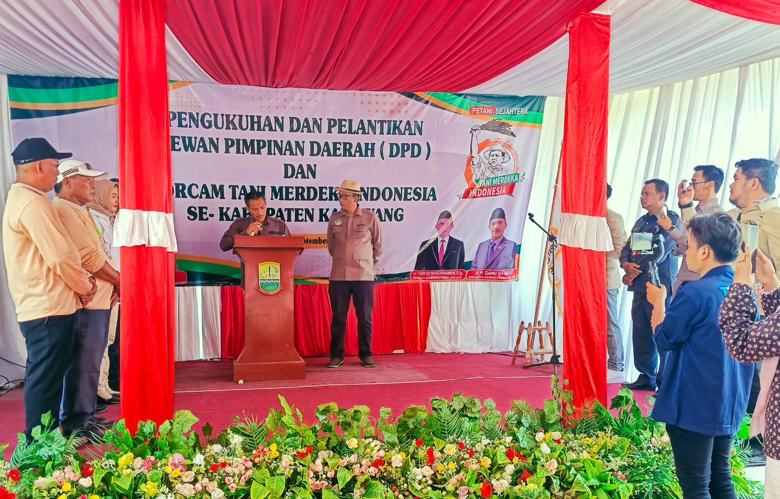 Pelantikan Pengurus Tani Merdeka Tingkat Kabupaten dan Kecamatan Dalam Agenda Panen Raya