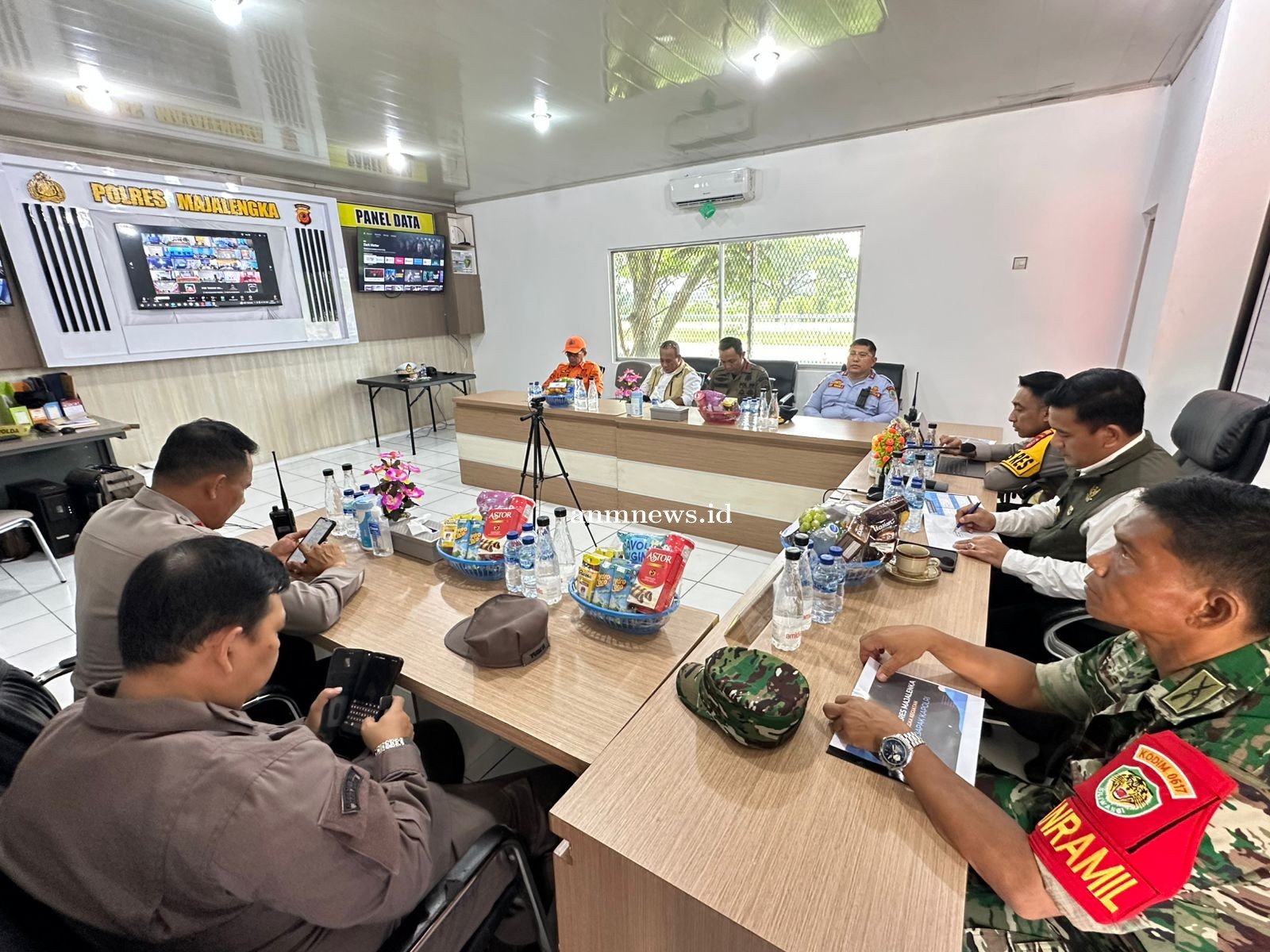 Kapolres Majalengka Ikuti Zoom Meeting dan Pantau Langsung Arus Mudik Nataru