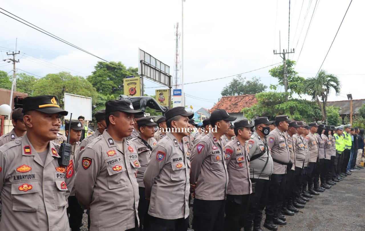 Apel Kesiapan Pengamanan Audensi dari FSP TSK-SPSI ATUC, Polres Majalengka Kerahkan 156 Personil