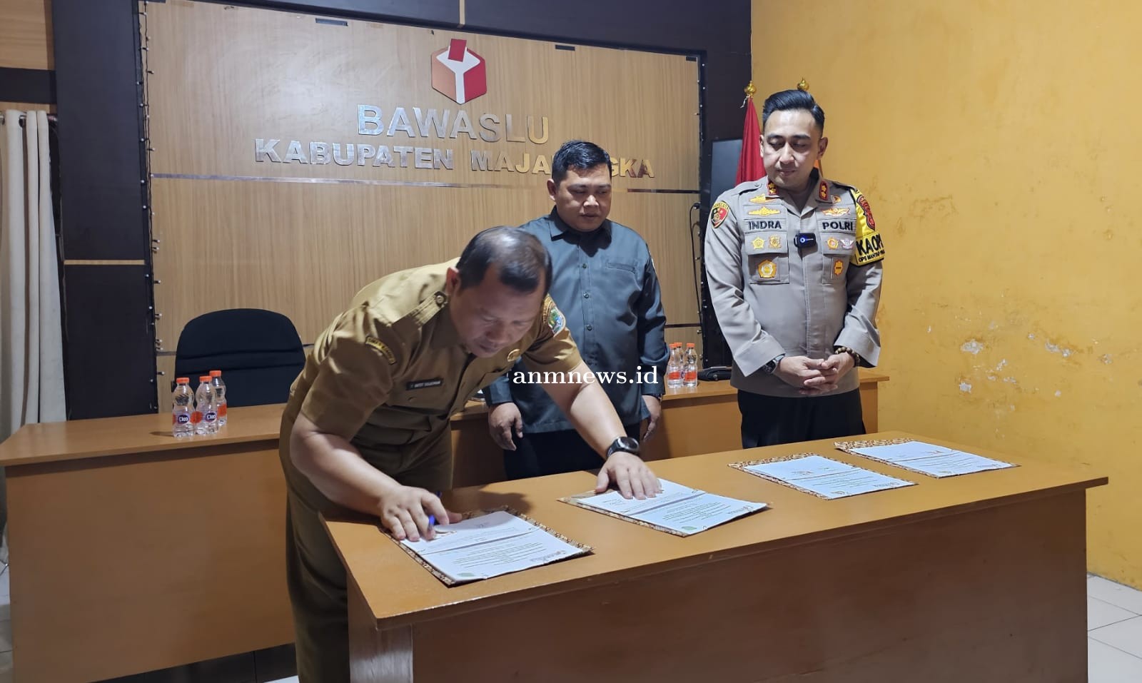 BAWASLU Adakan Nota Kesepakatan Aksi dengan Polres Majalengka Dan Diskomimfo Majalengka