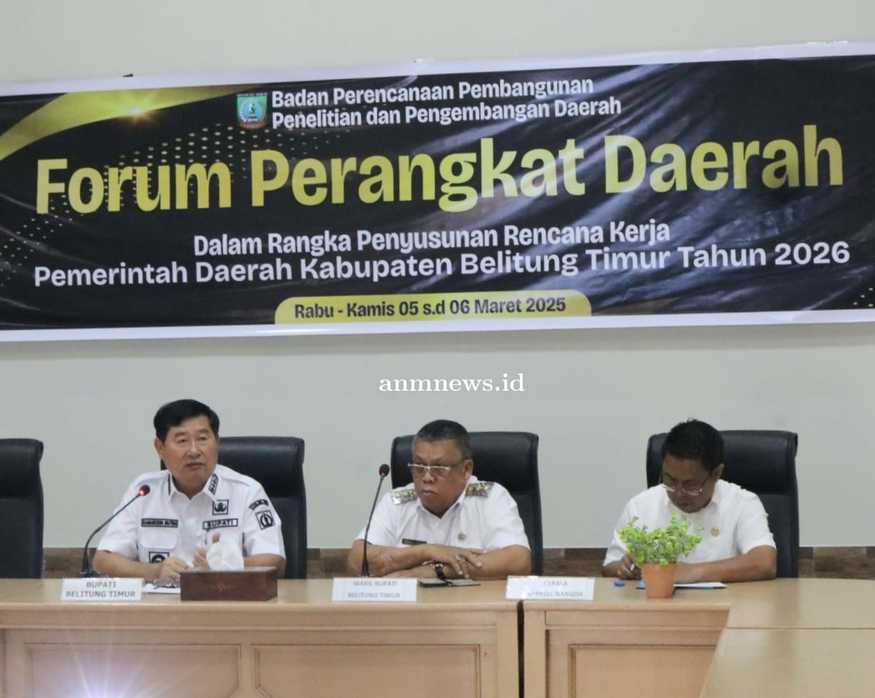 Bupati Belitung Timur Buka Forum Perangkat Daerah Dalam Rangka Penyusunan RKPD Tahun 2026