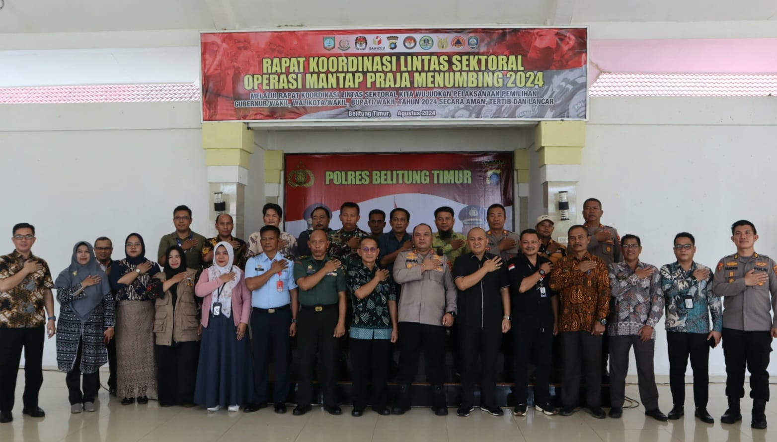 Kapolres Beltim Pimpin Rapat Koordinasi Lintas Sektoral