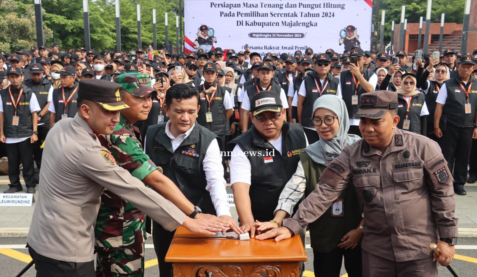 Kapolres Majalengka Hadiri Apel Siaga Persiapan Masa Tenang dan Pungut Hitung Pemilihan Serentak