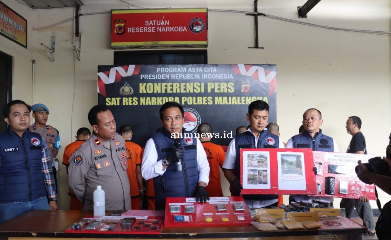 Jelang Ramadhan, Satres Narkoba Polres Majalengka Berhasil Amankan 7 Pelaku Peredaran Narkoba 